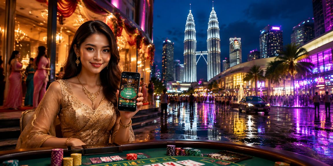 Permainan kasino termasuk Baccarat dan Blackjack di Kuala Lumpur