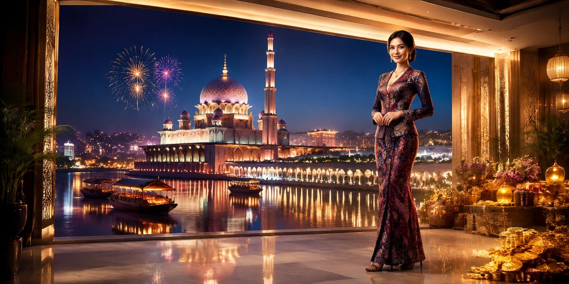 Pemain kasino Malaysia di Putrajaya menikmati permainan dengan pakaian batik